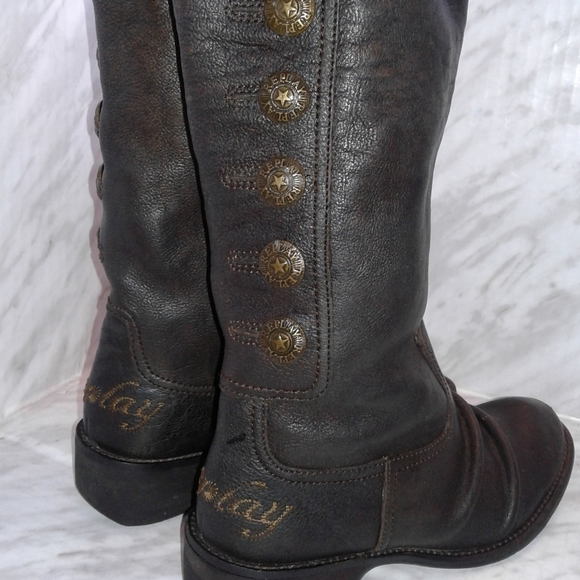 REPLAY LONG knee high LEATHER BOOTS Cowgirl Cowboy - Picture 6 of 7
